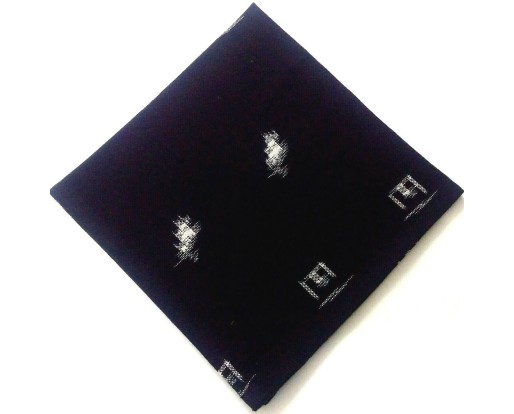 Black - 12" IKAT PRINT - 100% Cotton Unisex Men Women Pocket Square Handkerchief Hanky